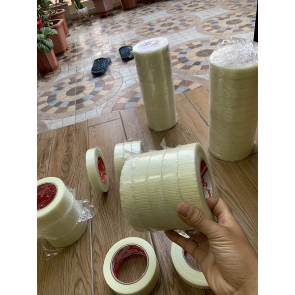 Băng dính sợi thuỷ tinh khổ 5cm x 25m băng keo sợi thuỷ tinh