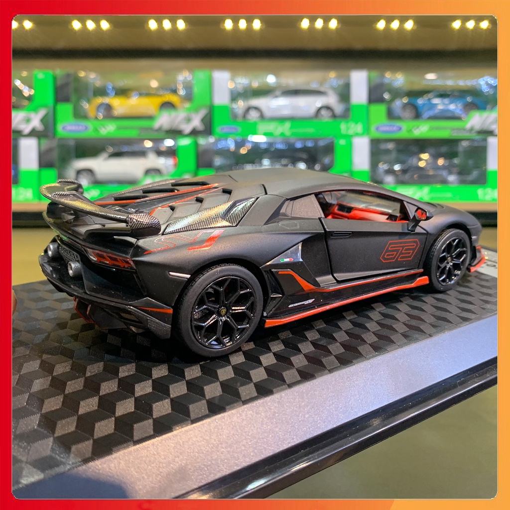 Mô hình xe Lamborghini Aventador SVJ 63 tỉ lệ 1:24 MSZ