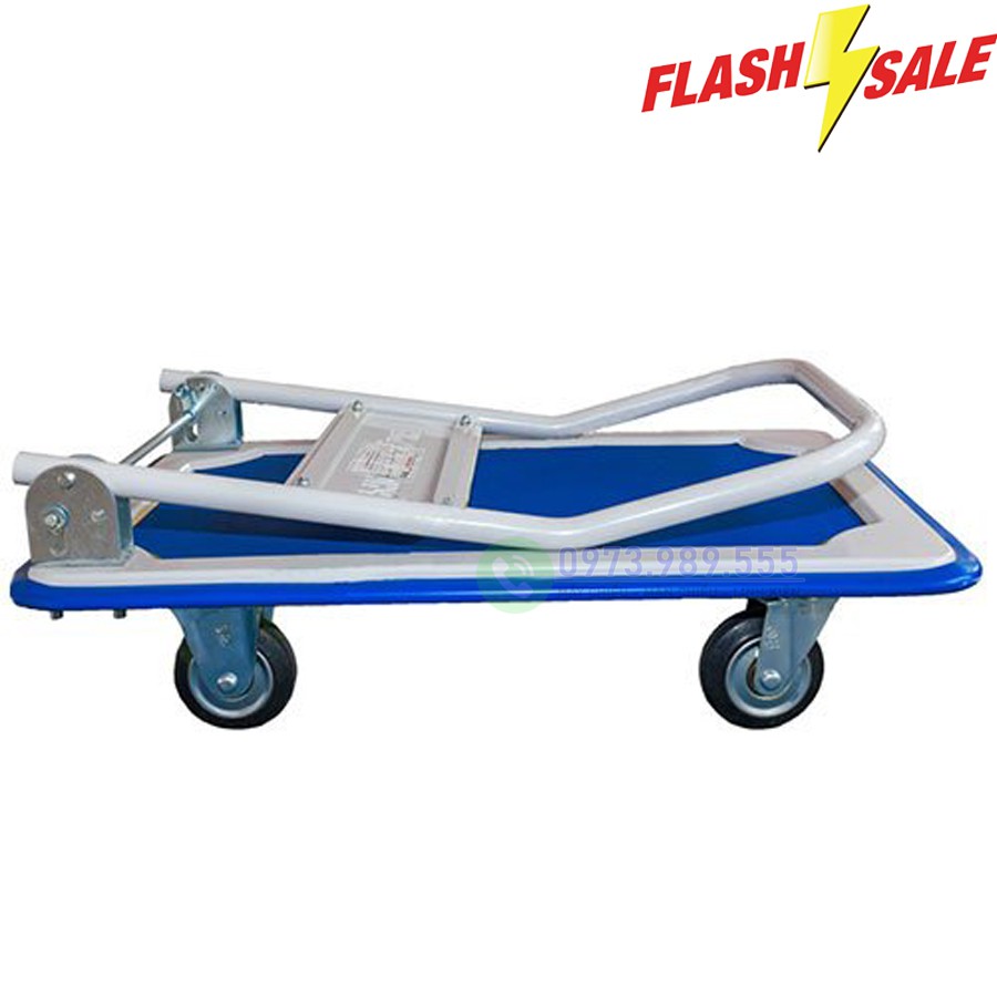 Xe Đẩy Hàng Tải Trọng 150Kg Sàn Thép Chắc Chắn, 4 Bánh Cao Su Êm, Đẩy Nhẹ Nhàng. Xe Kéo Hàng Nhỏ Gọn, Giao Hàng Ngay