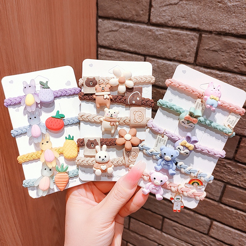 01 Sợi cột tóc nhiều màu dễ thương có tag phụ kiện tóc