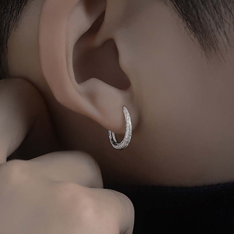 Bông tai bạc 19A1526 lấp lánh đơn giản dễ phối đồ hợp thời trang