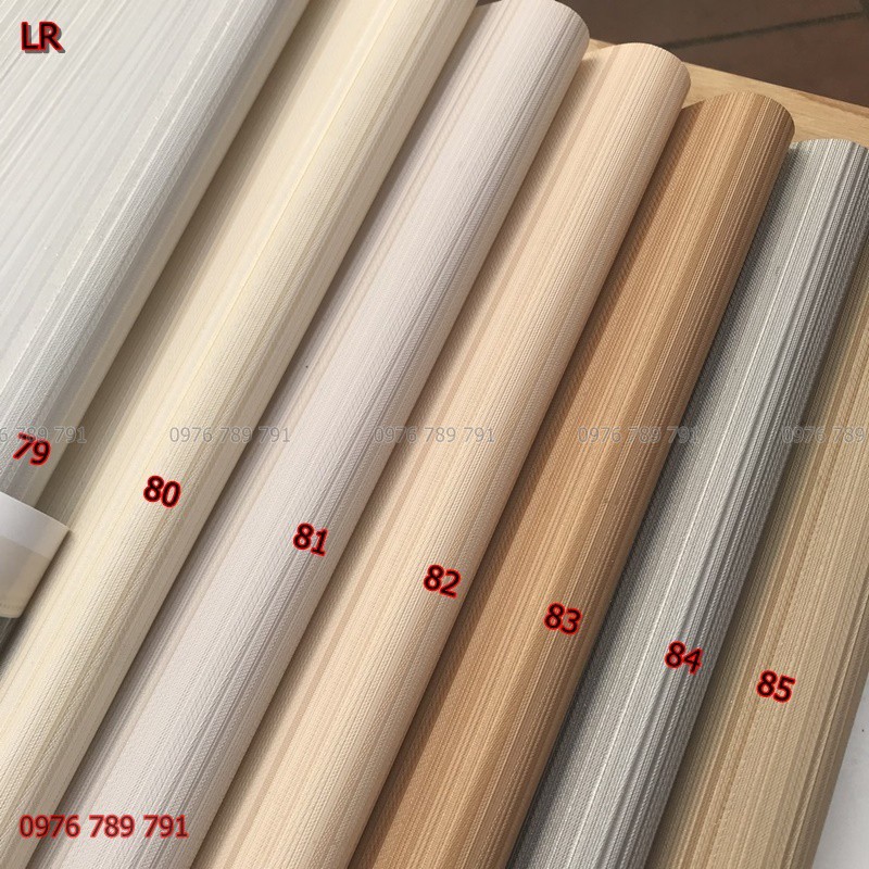 10m Giấy Dán Tường Trơn Dây Chỉ Dọc Cho Phòng Ngủ, Phòng Khách, Lụa Không Keo, Nhiều Màu lựa Chọn