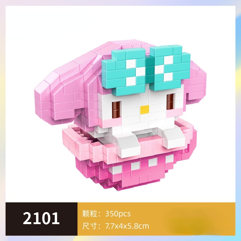 Bộ Đồ Chơi Lắp Ráp Mô Hình Nhân Vật Sanrio Kitty Và My Melody Lego Dành Cho Trẻ Em