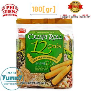 Bánh dinh dưỡng 12 loại ngũ cốc Crispi Roll PIE TIEN 180 gram