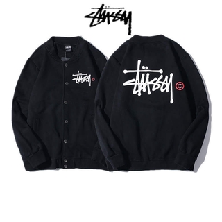 Áo Khoác Bóng Chày Lót Nhung In Chữ Stussy Thời Trang Năng Động Cho Nam
