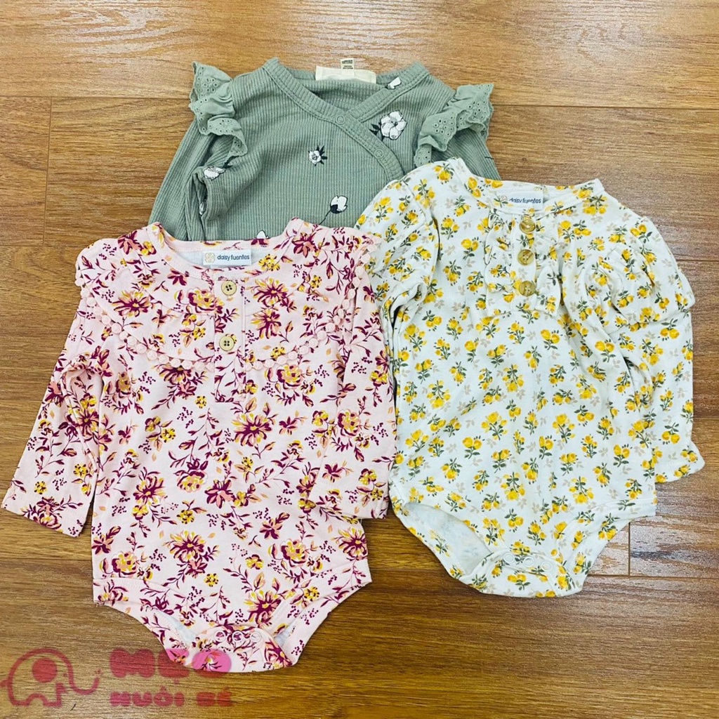 Body chip đóng bỉm dài tay bánh bèo điệu đà cho bé gái