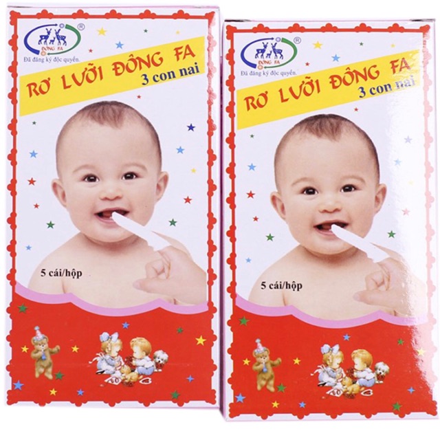 Combo 10 hộp rơ lưỡi đông pa 3 con nai cho bé