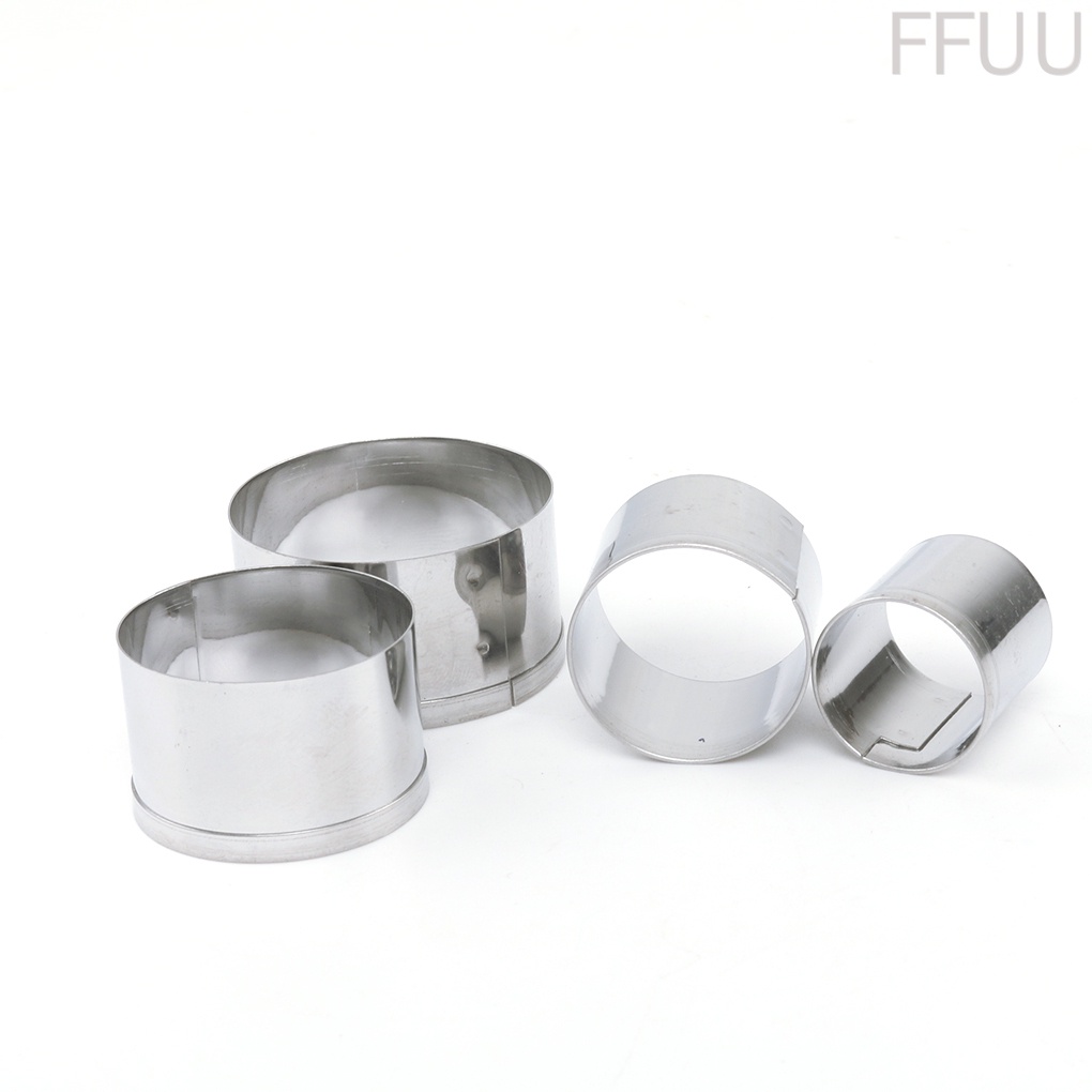 Set 4 Khuôn Cắt Bánh Hình Tròn Bằng Thép Không Gỉ Tiện Dụng