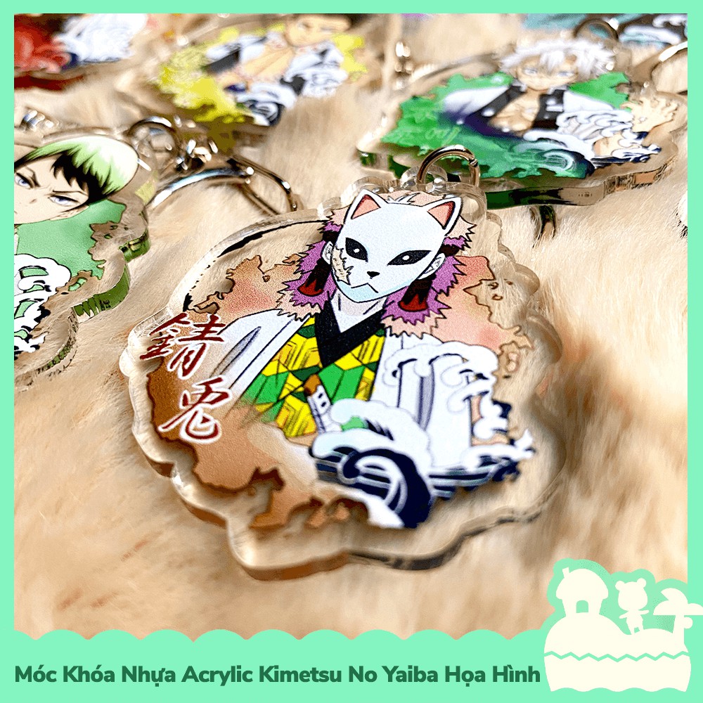 [Sẵn VN - NowShip] Móc Khóa Keychain Acrylic Nhựa Trong Kimetsu No Yaiba Demon Slayer Họa Hình Đủ Nhân Vật