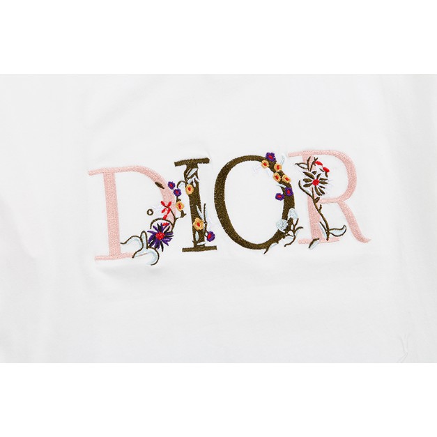 Áo thun cotton ngắn tay in chữ dior thời trang cho nam và nữ