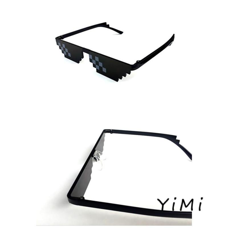 Kính mát gọng vuông không viền phong cách Thug Life vui nhộn thời trang hip hop cho nam và nữ