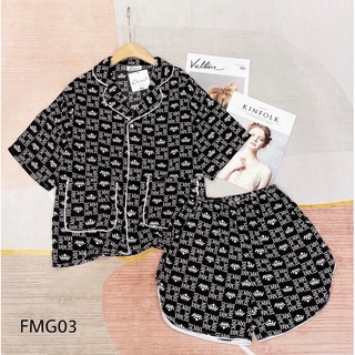 Bộ pijama cánh tay dơi lụa mango