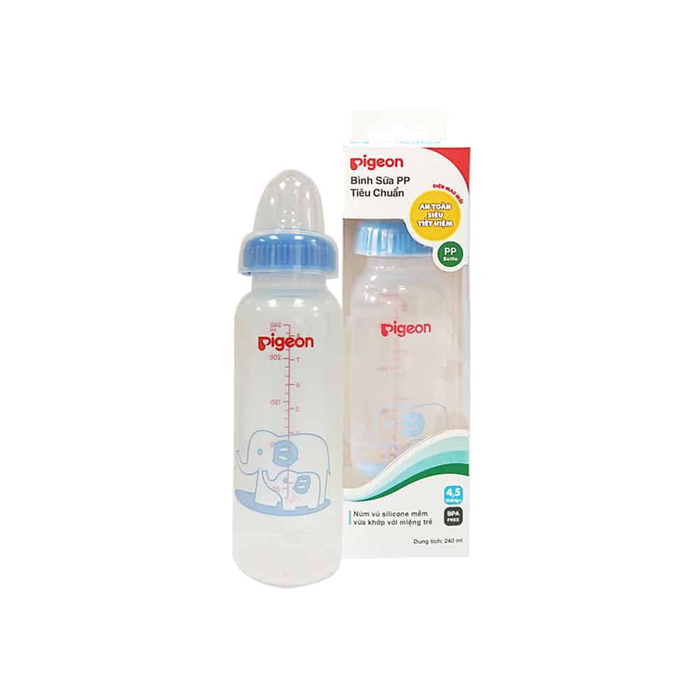 [HÀNG CÔNG TY] BÌNH SỮA PP TIÊU CHUẨN PIGEON 120ML, 240ML