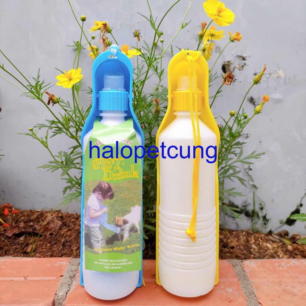 [Ảnh thật] Bình Nước Du Lịch Cho Chó Mèo 500ml