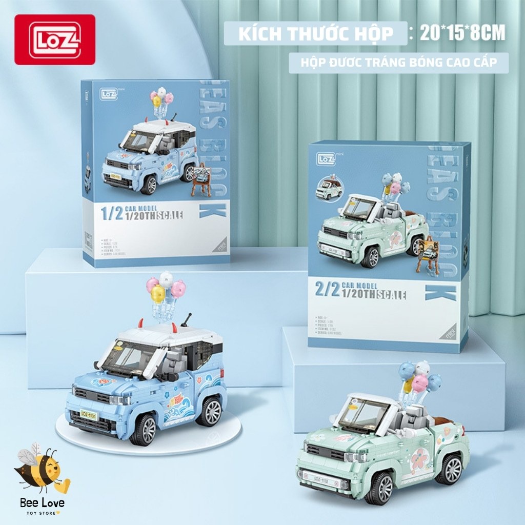 Đồ chơi lắp ráp cho bé Mô hình xe ô tô thời trang cho trẻ em thông minh sáng tạo