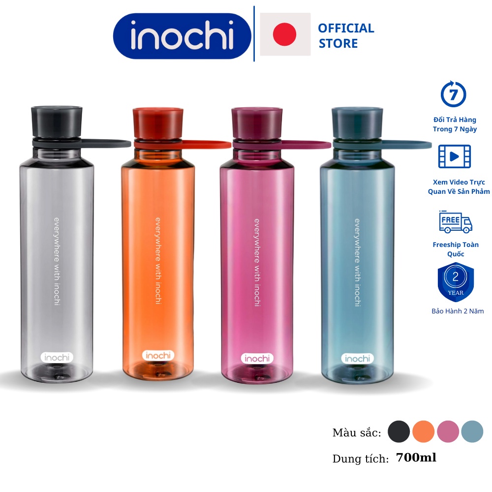 Bình nước Kita Slim 700ml inochi bình đựng nước giữ nhiệt tập thể thao , đi học cho bé