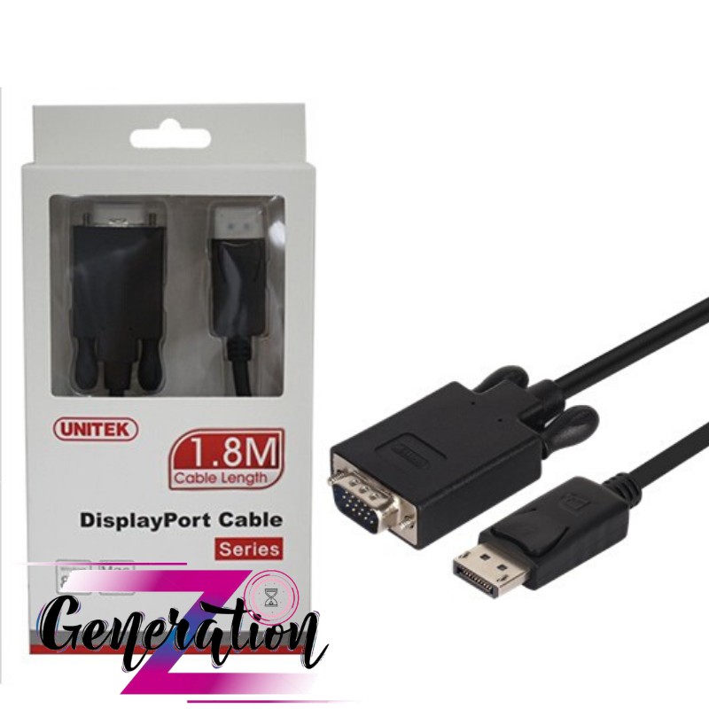 Cáp Chuyển Displayport To VGA Unitek Y-C 5118F