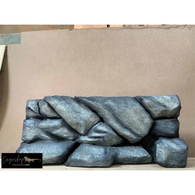 Phông Nền 3D giả đá, tấm nền giả cây trang trí cho bò sát, nền xốp sốp·decor hồ cá trang trí phong cảnh