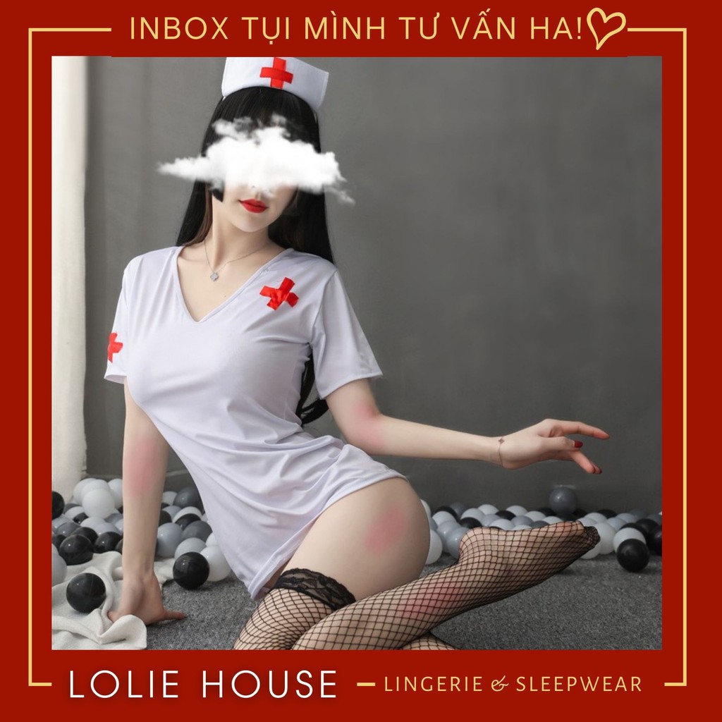 Cosplay y tá sexy gợi cảm - Đồ cosplay sexy y tá anime LOLIE HOUSE - CP28