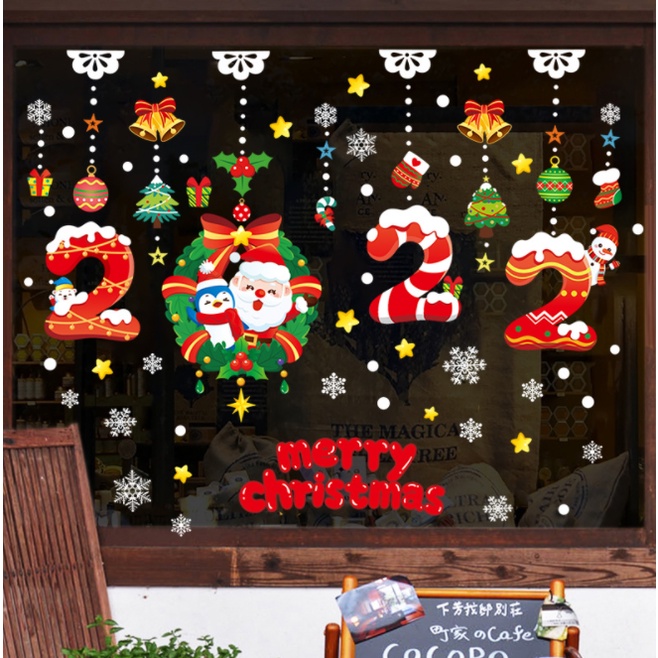 [Mã LIFEHLDEC giảm 10% đơn 99k] Decal trang trí Noel Hít Tĩnh Điện - Combo Noel đầy màu sắc dễ thương ( Nhiều mẫu )