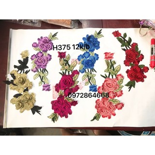 Hoa thêu cánh nổi mã h375 (Shop giao đơn tiền hàng từ 50k)