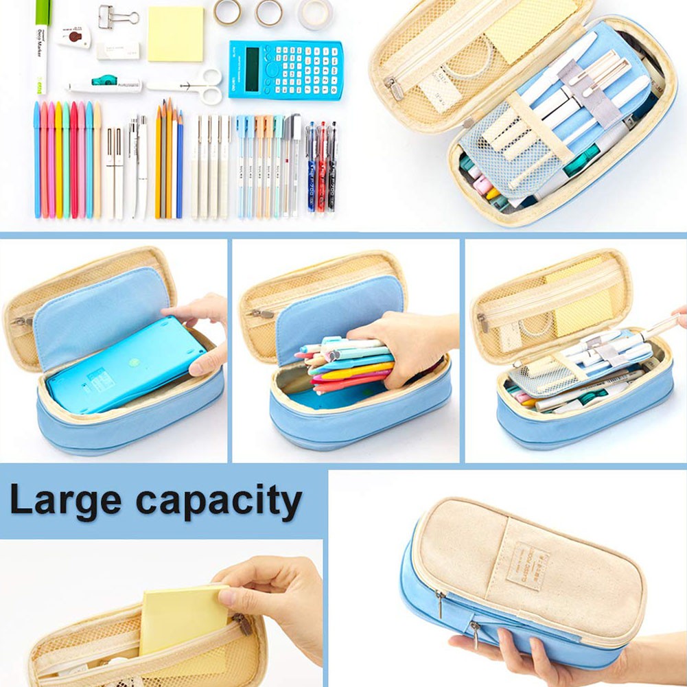 Túi đựng bút dung tích lớn có khóa kéo cho học sinh | BigBuy360 - bigbuy360.vn