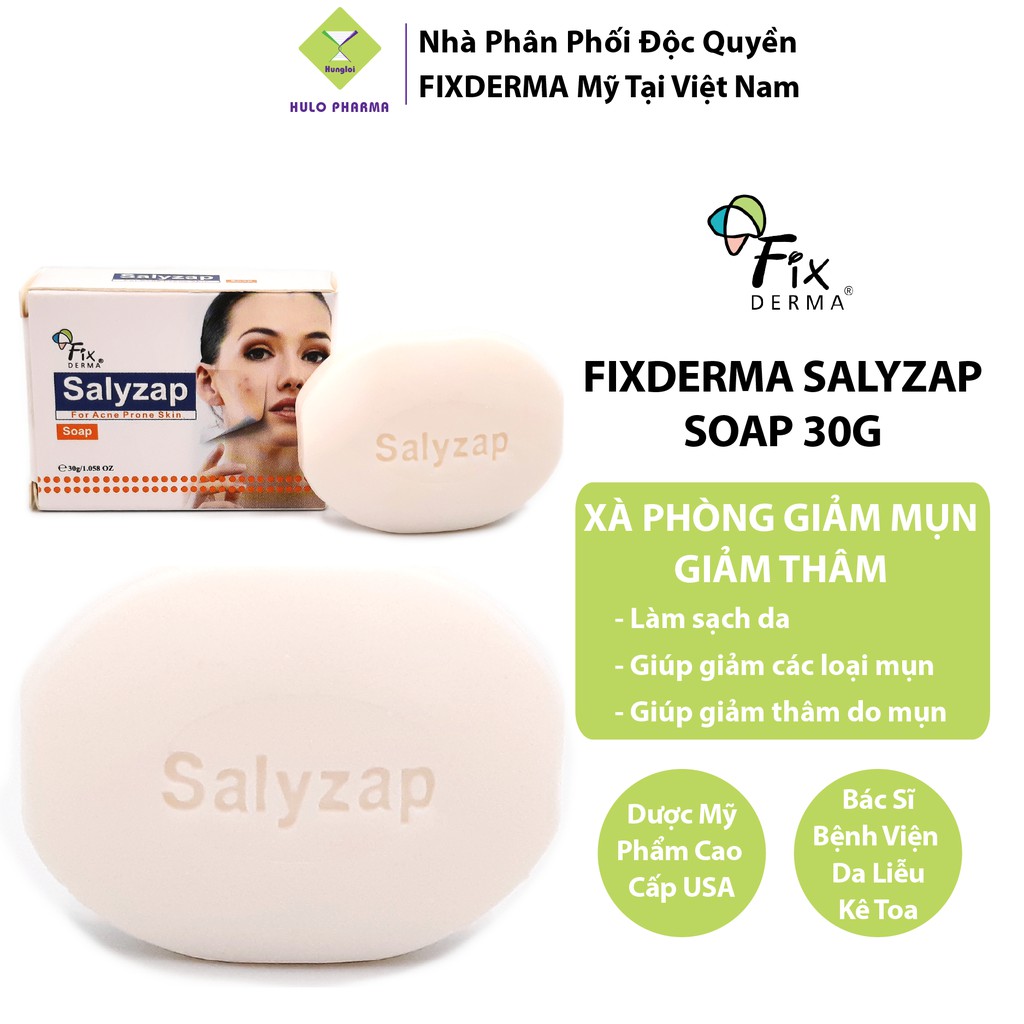 Xà Phòng Giảm Mụn Fixderma Salyzap Soap 30g