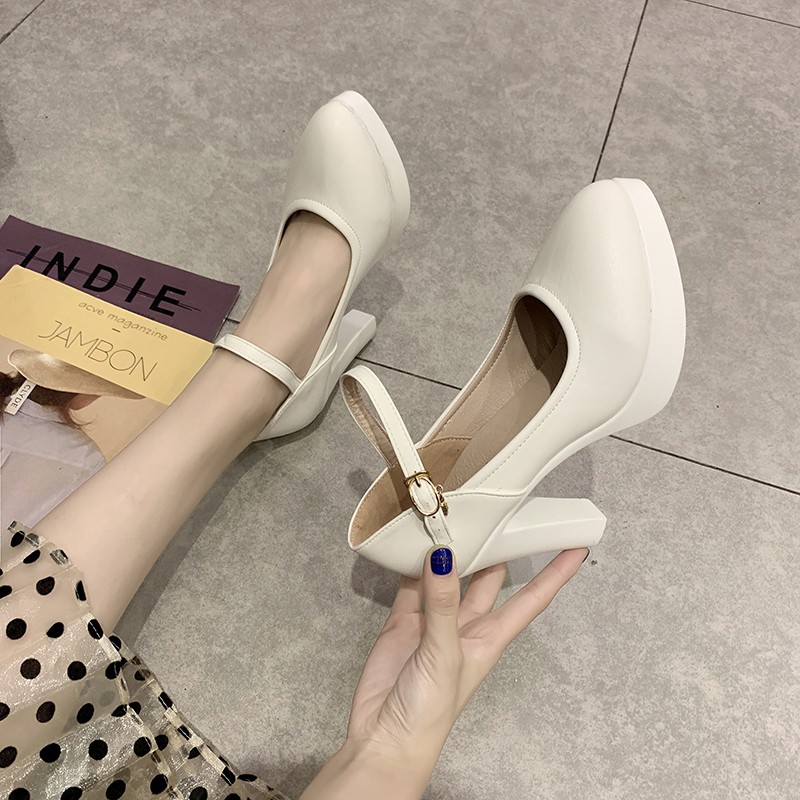 Giày cao gót đế đúp gót vuông cao 9cm HI165 ORDER