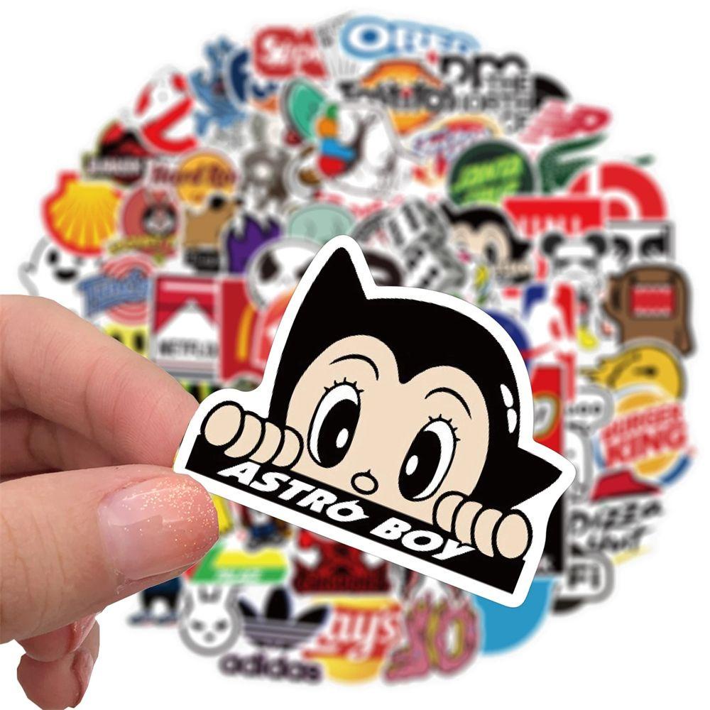 PEWANY Bộ 101 Nhãn Dán Logo Trang Trí Ván Trượt / Guitar / Laptop