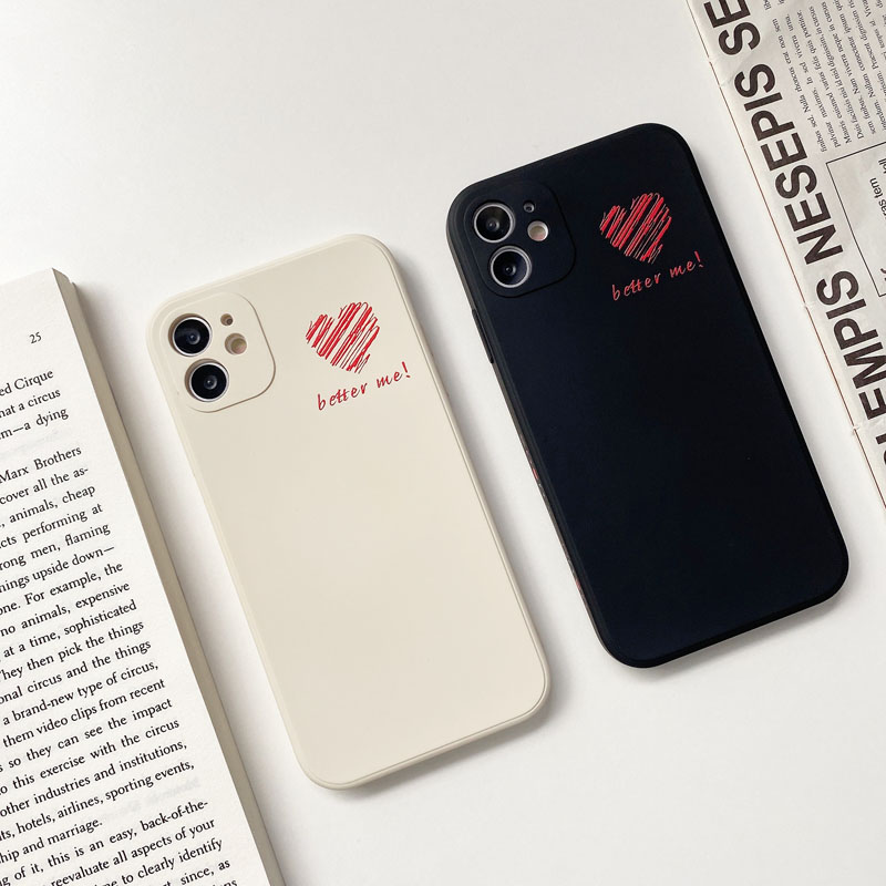 Ốp điện thoại silicone họa tiết trái tim thời trang cho IPHONE 12/ 12 PRO MAX/ 11/ X/ XS MAX/ XR/ 7/ 8 PLUS | BigBuy360 - bigbuy360.vn