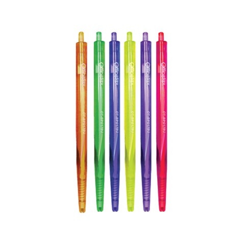 Bút bi Officetex mực xanh OT-BP017BU (6 cây)