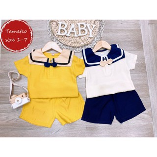 Bộ đũi Cotton cho bé phong cách Hàn Quốc 10_ 22 kg