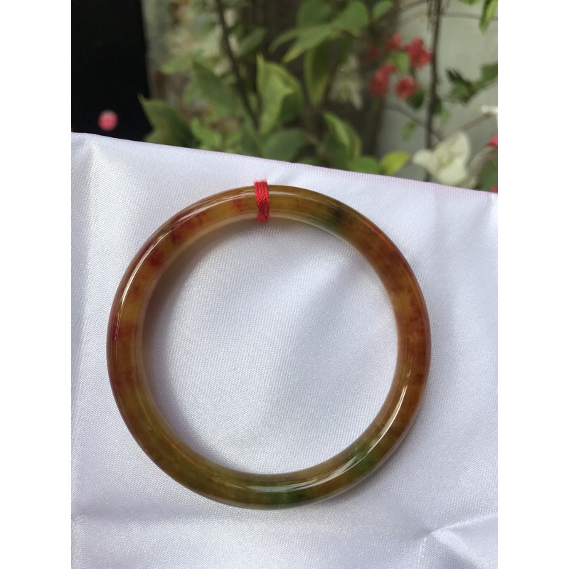 🌺💎🌷Vòng tay Tứ Quý 51mm bóng đẹp lạ Size vòng 51mm x dầy 7mm Màu Xanh lá vân đỏ vàng đều tua tủa xinh 50kg - 56kg 480k ạ