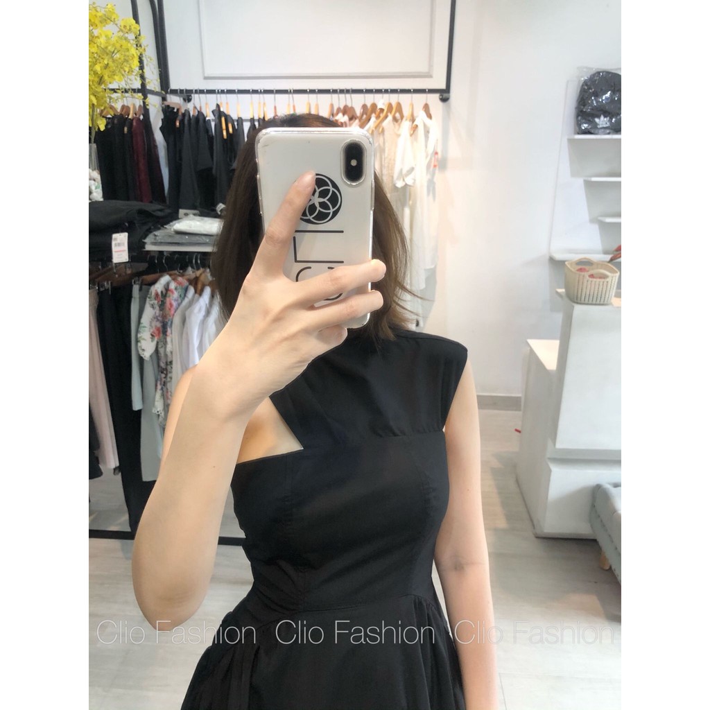 Đầm X.ecop cổ chéo 1 bên
