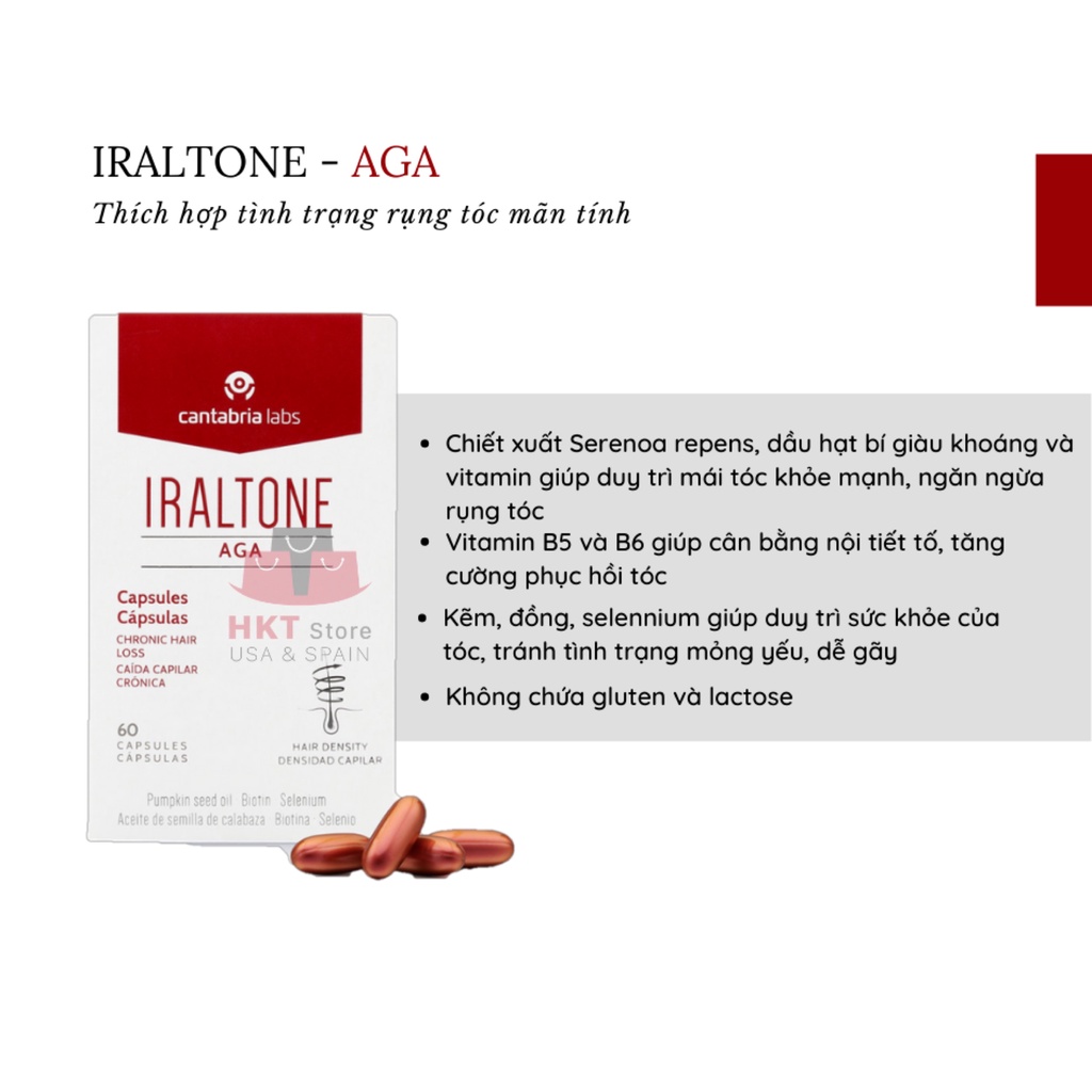 Viên uống bổ sung Iraltone ngăn rụng tóc và kích thích mọc tóc mới