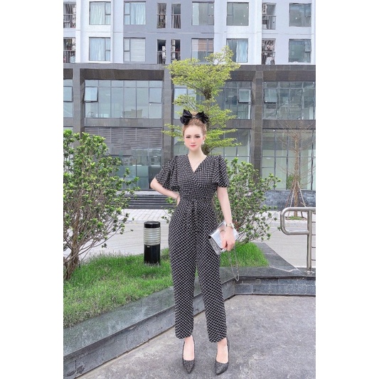 JUMSUIT LỤA HÀN HOẠ TIẾT CƯC ĐẸP