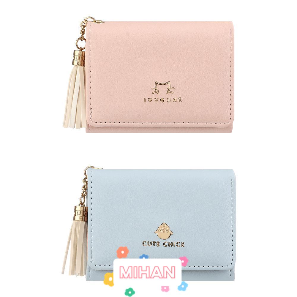 Ví Nữ Nhiều Ngăn Đựng Thẻ Có Tua Rua MIHAN1 Giá Đỡ