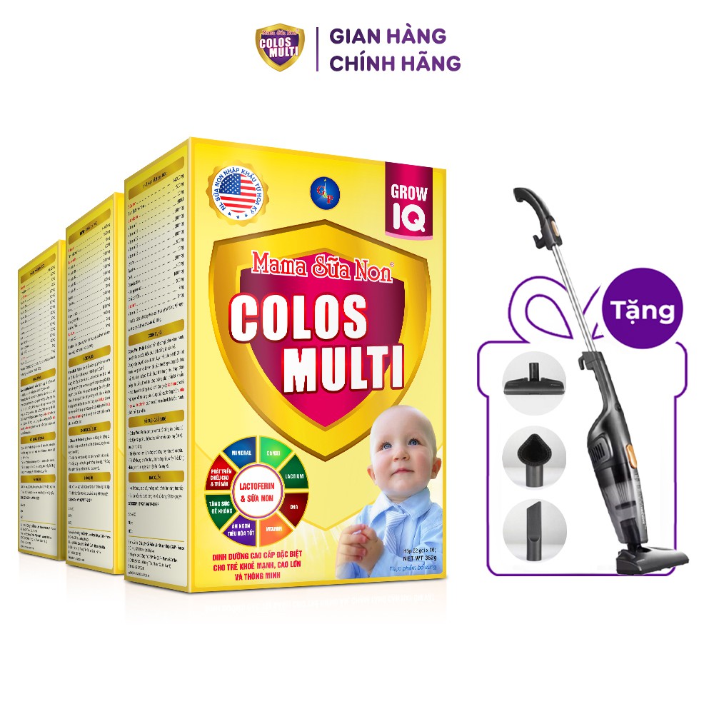 Combo 3 hộp sữa bột cho bé Colosmulti 350g - 450g [Quà tặng Máy Hút Bụi Đa Năng]