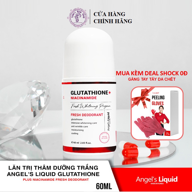 [Mã COS2704 giảm 8% đơn 250K] Lăn khử mùi Angel's Liquid Glutathione niacinamide fresh deodorant