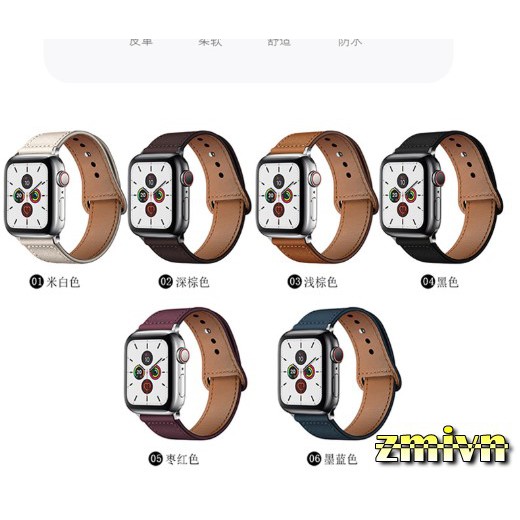 Dây da thay thế dành cho Apple Watch 38mm 42mm 40mm 44mm iWatch Series 5 4 3 2 1