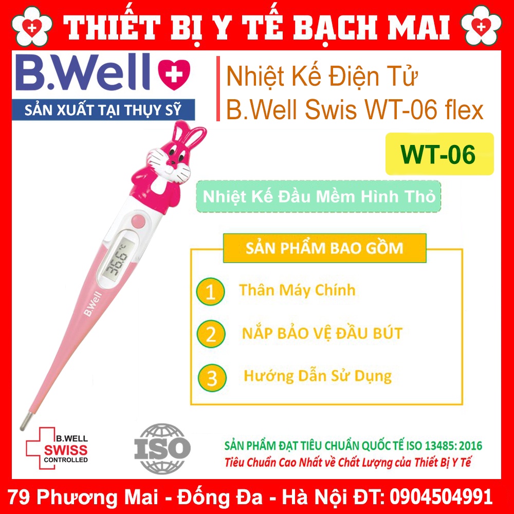 Nhiệt Kế Điện Tử Dáng Đẹp Dành Cho Bé BWell WT-06 | Bảo Hành Trọn Đời