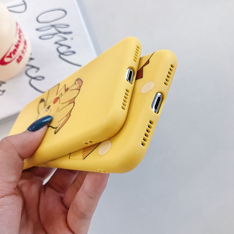 Ốp điện thoại in hình pikachu xinh xắn cho Iphone 6 6s 6plus 6splus 7 8 7plus 8plus X XS XR XS Max