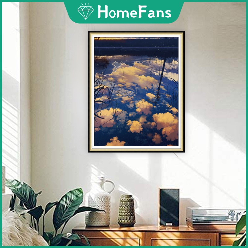 Bộ Tranh Đính Đá 5D Tự Làm 30x40cm / 40x50cm Hình Pháo Hoa Độc Đáo