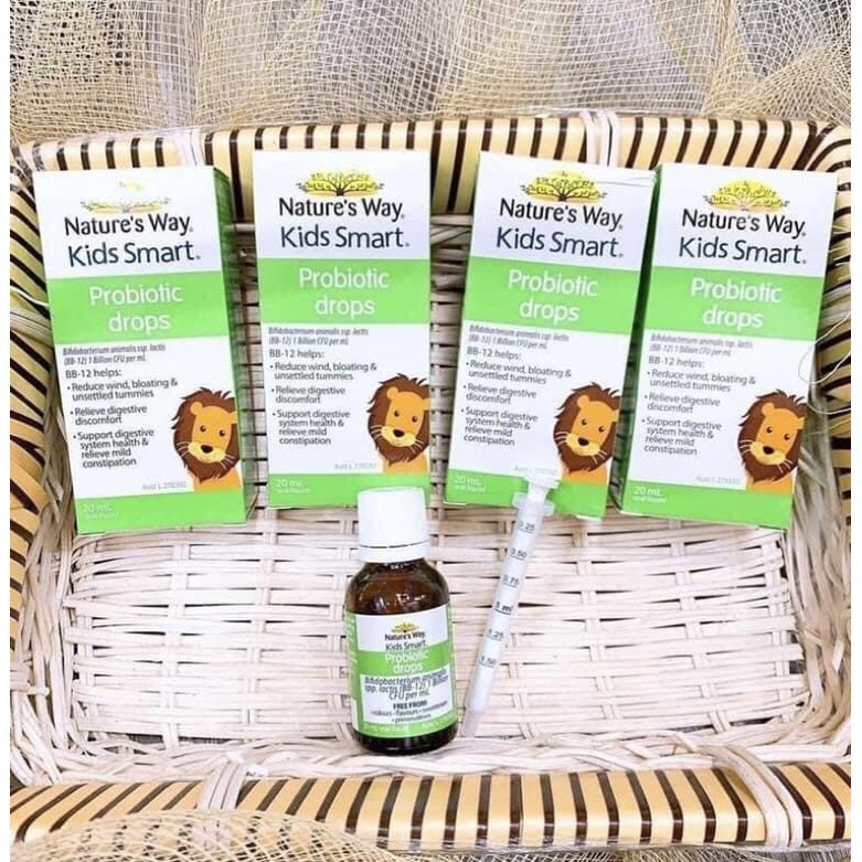 Men Vi Sinh Nature's Way Kids Smart Drops Probiotic Lọ 20ml - Men Vi Sinh Cho Bé Dùng Cho Bé Sơ Sinh