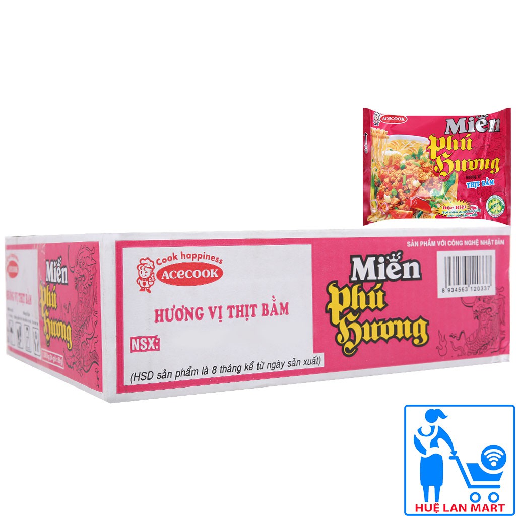 Miến Phú Hương Vị Thịt Bằm Thùng 24 gói x 58g