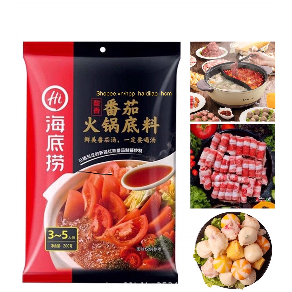 Gói Lẩu Haidilao chuẩn vị nhà hàng dùng nấu tại nhà.