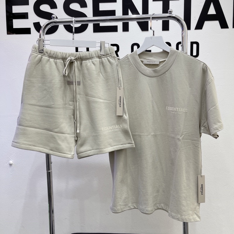 ⚡️[BEST QUALITY] - Set Quần Áo FOG Fear Of God ESSENTIALS SS22 Wheat, Combo bộ quần áo FOG ESSENTIALS nam