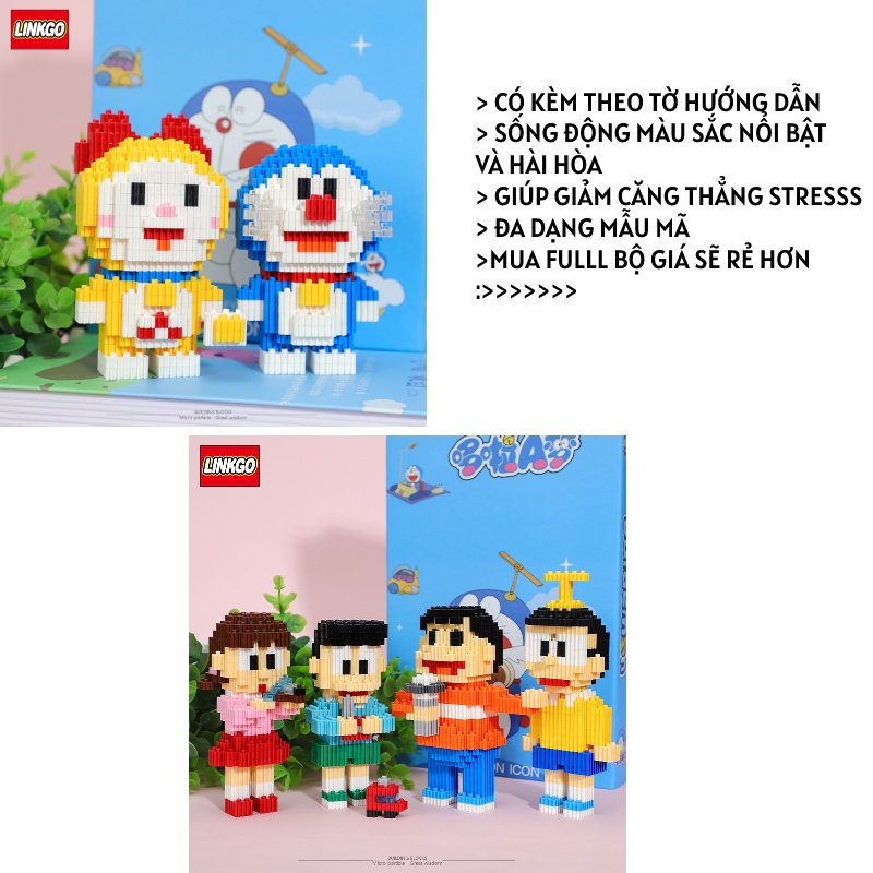 Trọn bộ mô hình lắp ráp DORAEMON, mô hình lắp ráp phim truyện tuổi thơ ký ức ùa về