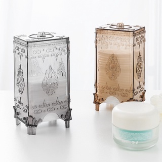 Hộp đựng bông tẩy trang có nắp đậy sang trọng chống bụi tiện lợi