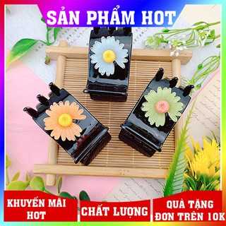 Kẹp càng cua 5 răng màu đen hoa cúc cực đẹp
